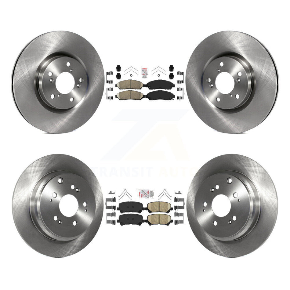 Front Rear Ceramic Pads And Disc Brake Rotors Kit For Honda Pilot Acura MDX ZDX K8A-103488