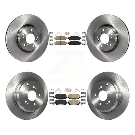 Front Rear Ceramic Pads And Disc Brake Rotors Kit For Honda Pilot Acura MDX ZDX K8A-103490