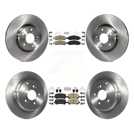 Front Rear Ceramic Pads And Disc Brake Rotors Kit For Honda Pilot Acura MDX ZDX K8A-103491