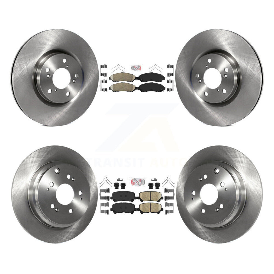 Front Rear Ceramic Pads And Disc Brake Rotors Kit For Honda Pilot Acura MDX ZDX K8A-103491