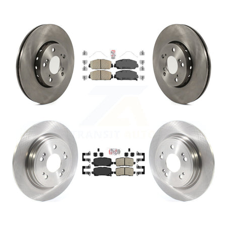 Front Rear Ceramic Pads And Disc Brake Rotors Kit For Acura RLX K8A-103498