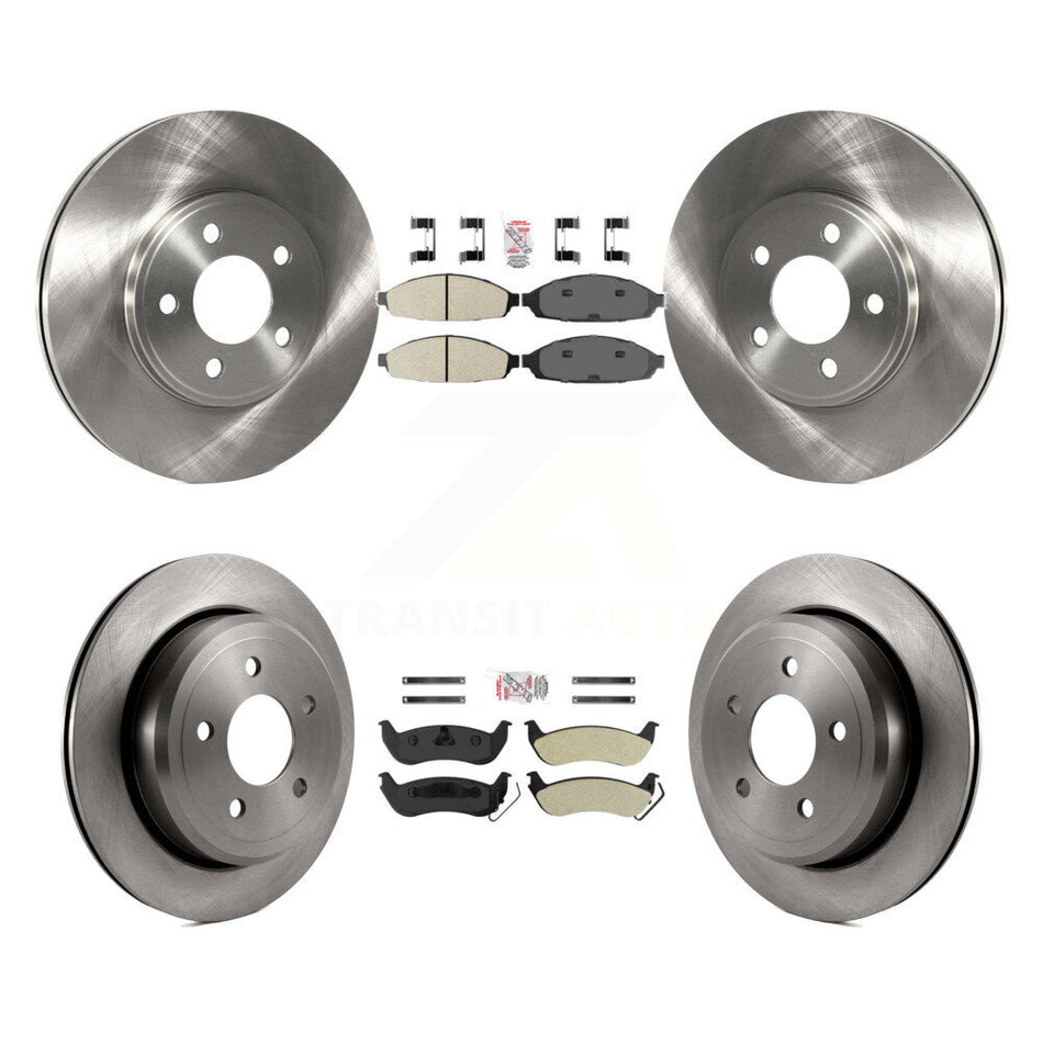 Front Rear Semi-Metallic Pad & Disc Brake Rotor Kit For Ford Crown Victoria Mercury Grand K8A-103531