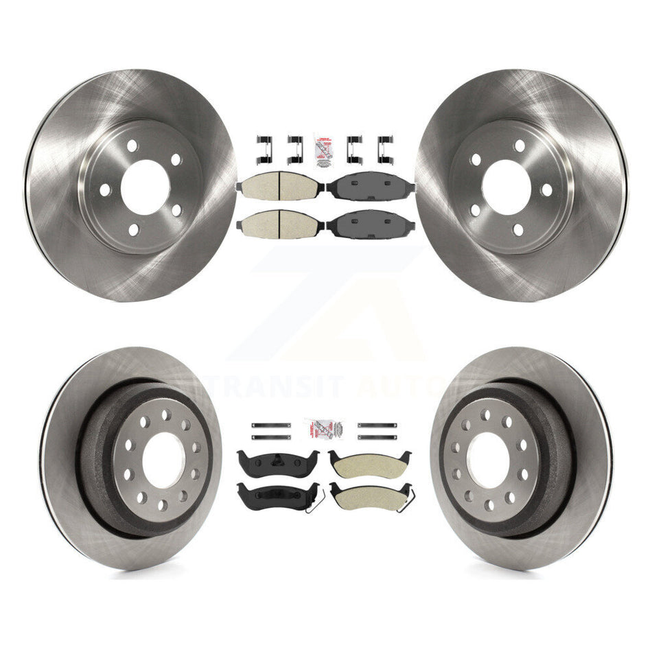 Front Rear Semi-Metallic Pad & Disc Brake Rotors Kit For 2003-2011 Lincoln Town Car Sedan K8A-103532