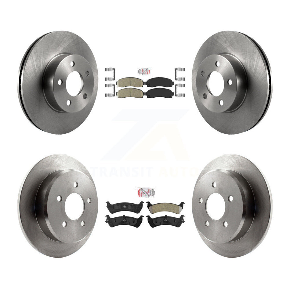 Front Ceramic Rear Semi-Metallic Pad & Brake Rotors Kit For 01-02 Ford Explorer Sport 4WD K8A-103548