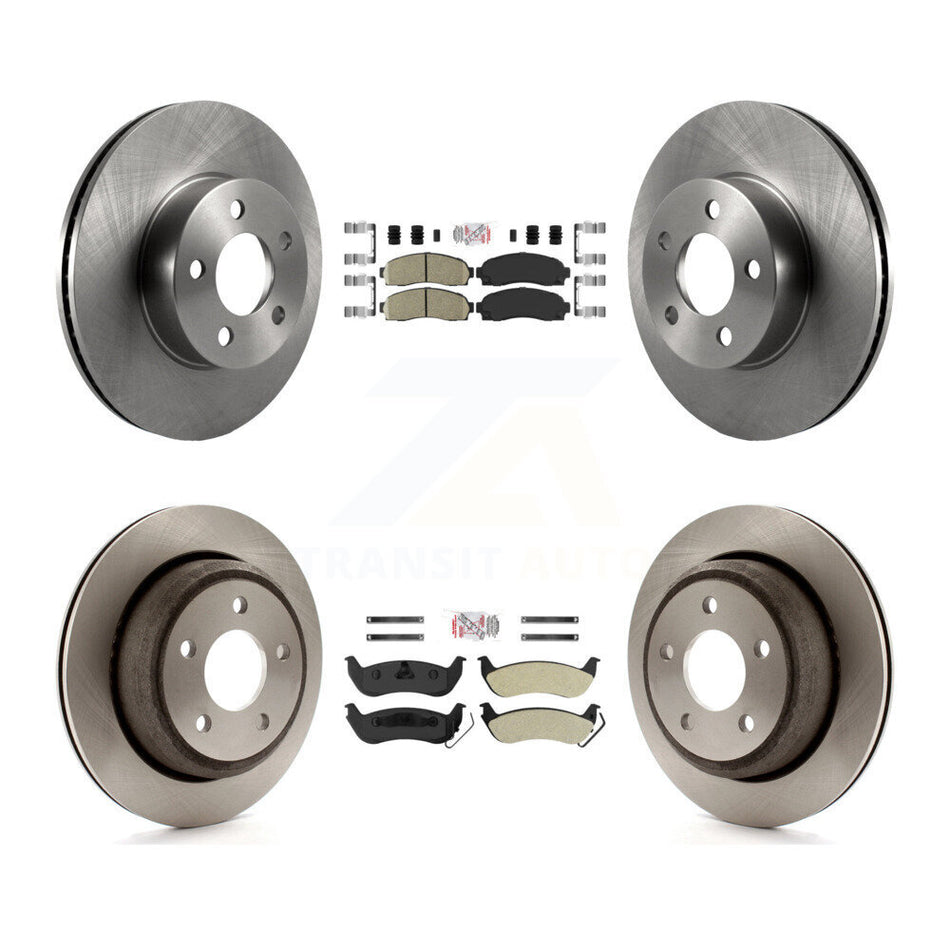 Front Ceramic Rear Semi-Metallic Pad And Disc Brake Rotor Kit For Ford Ranger Mazda B4000 K8A-103551
