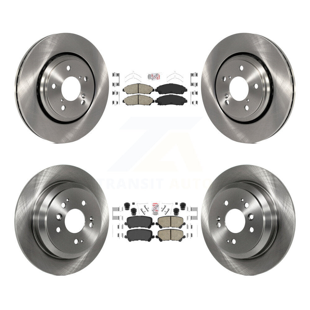 Front Rear Ceramic Pads And Disc Brake Rotors Kit For Honda Pilot Ridgeline K8A-103566