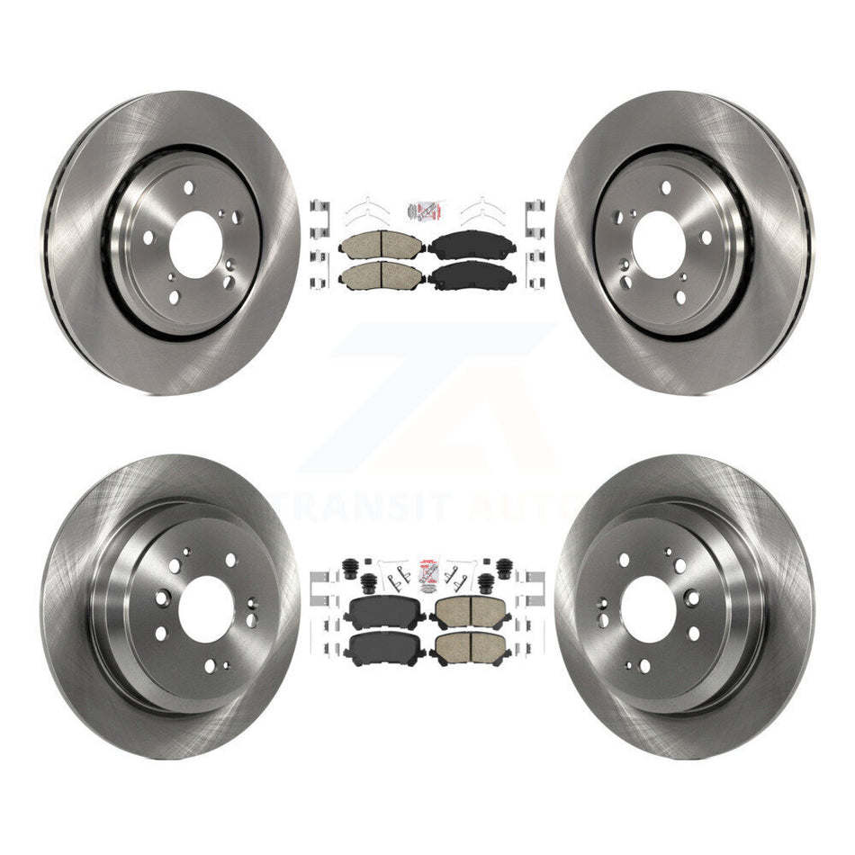Front Rear Ceramic Pads And Disc Brake Rotors Kit For Honda Pilot Ridgeline K8A-103566