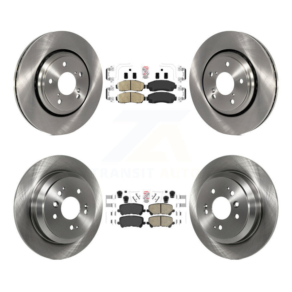 Front Rear Ceramic Pads And Disc Brake Rotors Kit For 2019-2024 Honda Passport K8A-103578