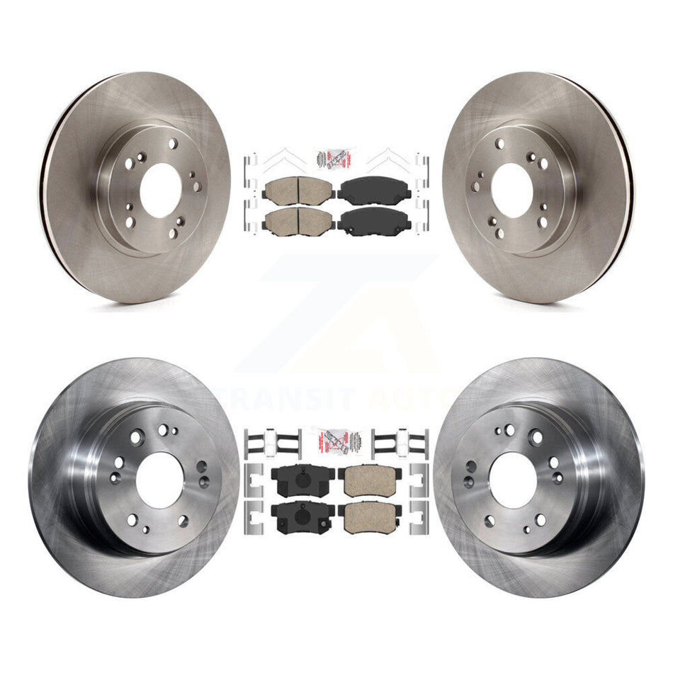 Front Rear Ceramic Pads And Disc Brake Rotors Kit For 2002-2004 Honda CR-V K8A-103586