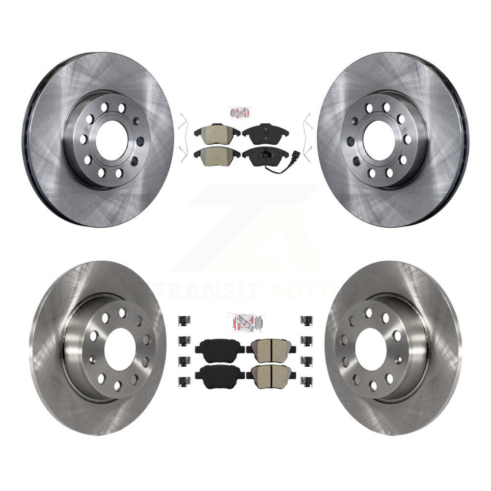 Front Rear Semi-Metallic Pads And Disc Brake Rotors Kit For Volkswagen Beetle K8A-103595