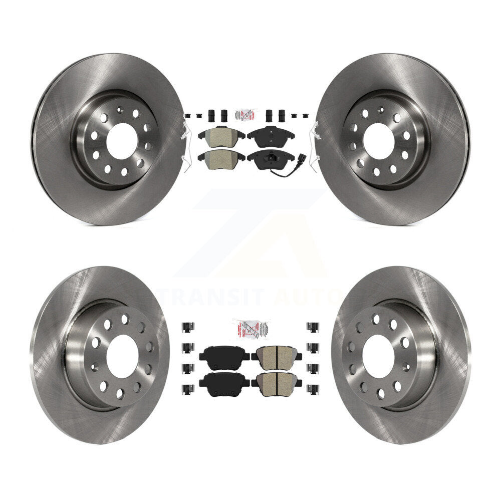 Front Rear Semi-Metallic Pads And Disc Brake Rotors Kit For Volkswagen Beetle GTI K8A-103597