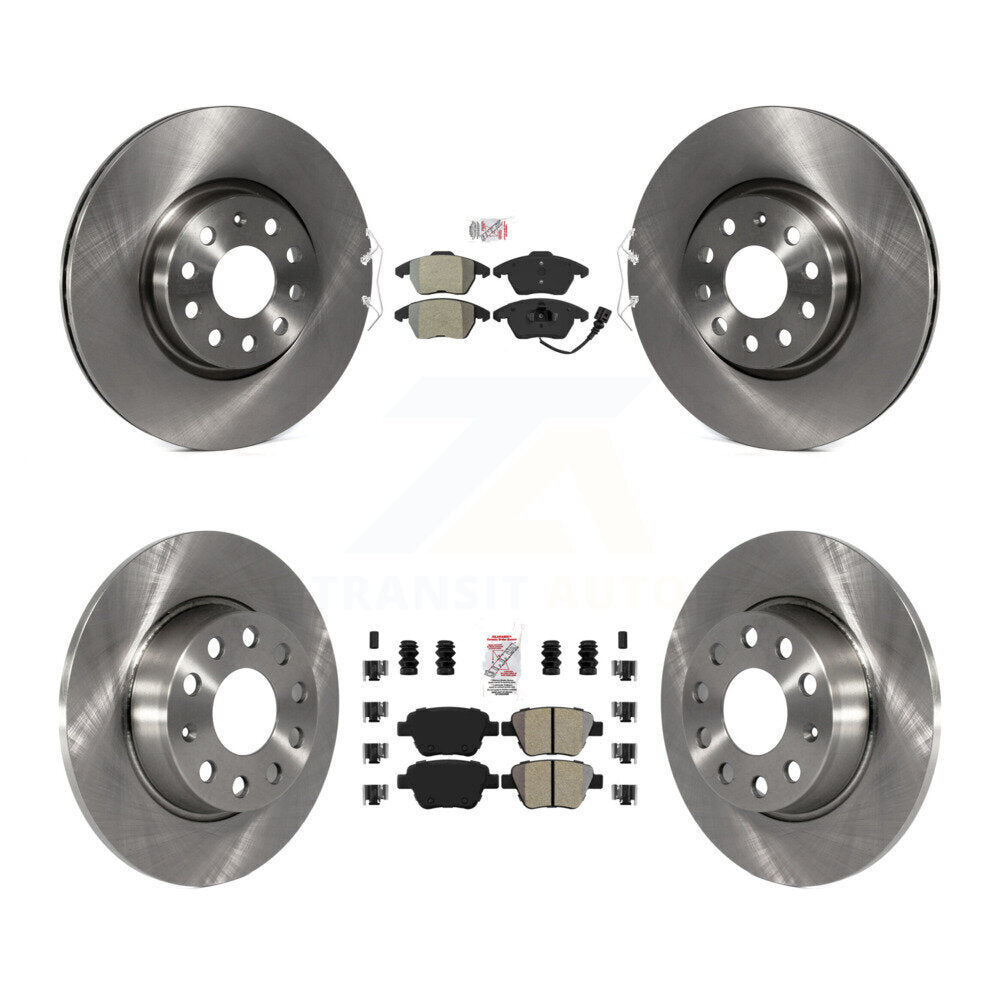 Front Rear Semi-Metallic Pads And Disc Brake Rotors Kit For Volkswagen Beetle GTI K8A-103598