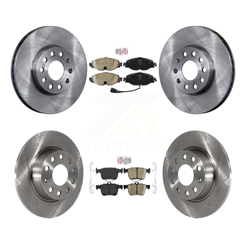 Front Rear Ceramic Pad & Disc Brake Rotors Kit For Volkswagen Taos Audi A3 Quattro e-Golf K8A-103600
