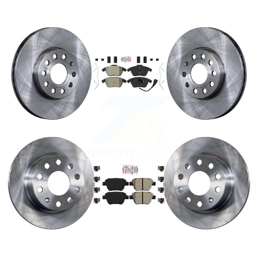 Front Rear Semi-Metallic Pad And Brake Rotor Kit For 2017-2018 Volkswagen Jetta 1.8L/1.4L K8A-103607