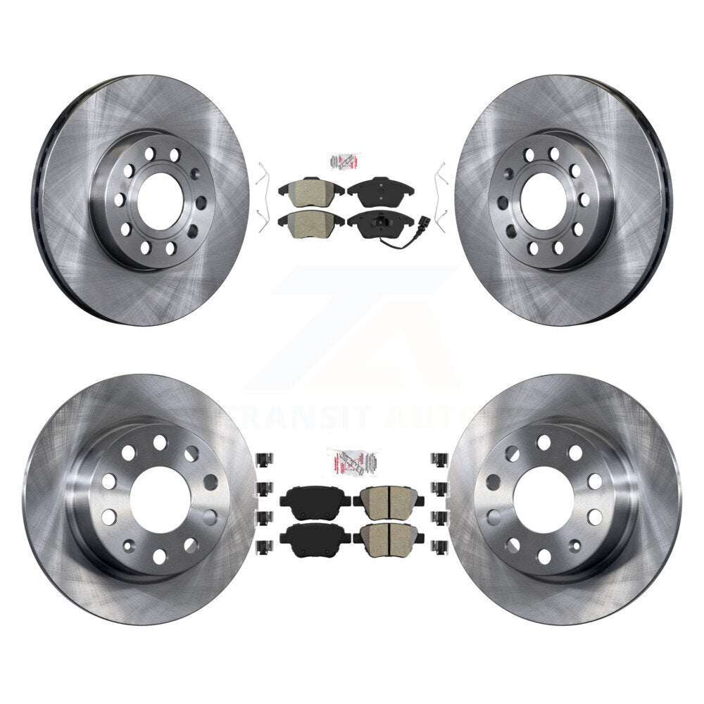 Front Rear Semi-Metallic Pad And Brake Rotor Kit For 2017-2018 Volkswagen Jetta 1.8L/1.4L K8A-103609