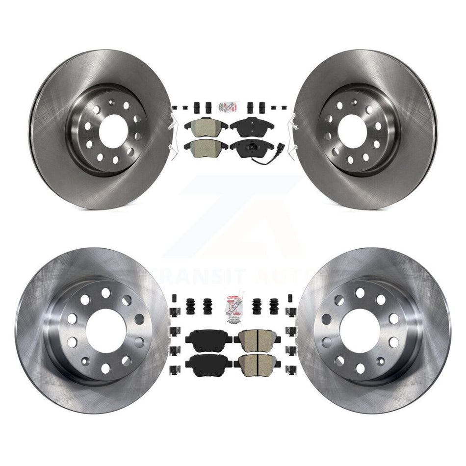 Front Rear Semi-Metallic Pad And Disc Brake Rotor Kit For 2017-2018 Volkswagen Jetta 2.0L K8A-103610