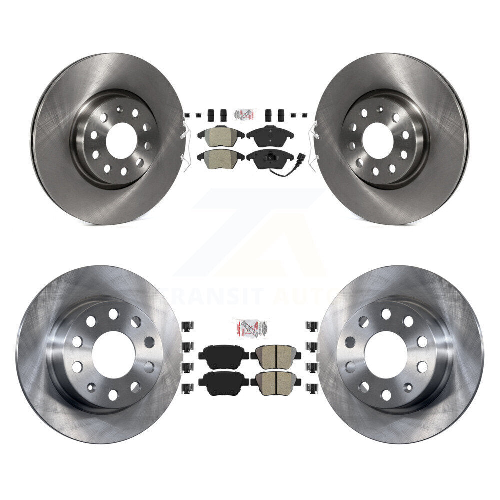 Front Rear Semi-Metallic Pad And Disc Brake Rotor Kit For 2017-2018 Volkswagen Jetta 2.0L K8A-103611