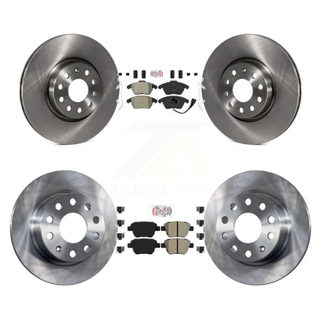 Front Rear Semi-Metallic Pad And Disc Brake Rotor Kit For 2017-2018 Volkswagen Jetta 2.0L K8A-103611