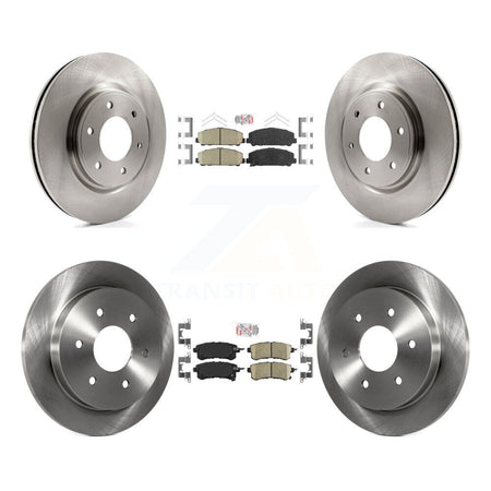 Front Rear Ceramic Pad Disc Brake Rotors Kit For 2017-2019 Nissan Armada With Solid Rotor K8A-103632