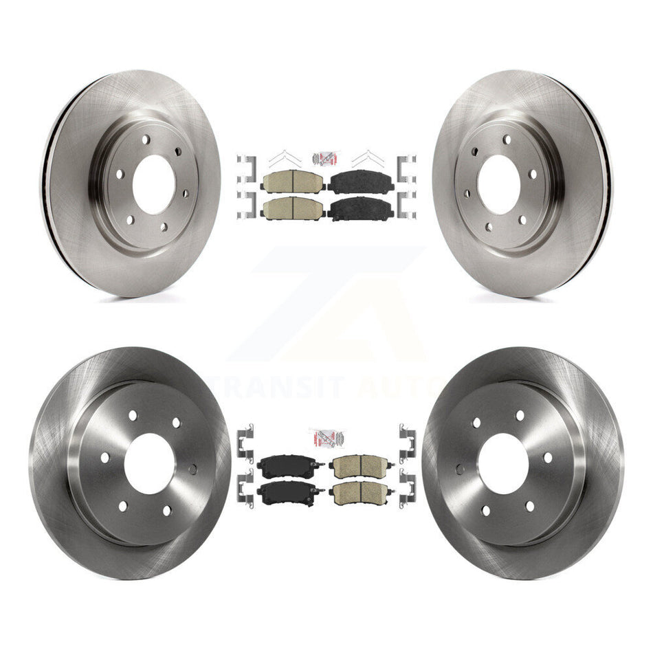 Front Rear Ceramic Pad Disc Brake Rotors Kit For 2017-2019 Nissan Armada With Solid Rotor K8A-103632