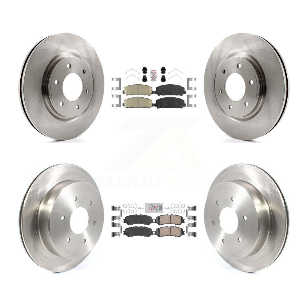 Front Rear Ceramic Pads And Disc Brake Rotors Kit For 2017-2023 Nissan TITAN K8A-103639