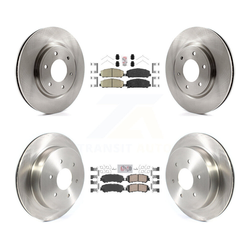 Front Rear Ceramic Pads And Disc Brake Rotors Kit For 2017-2023 Nissan TITAN K8A-103639