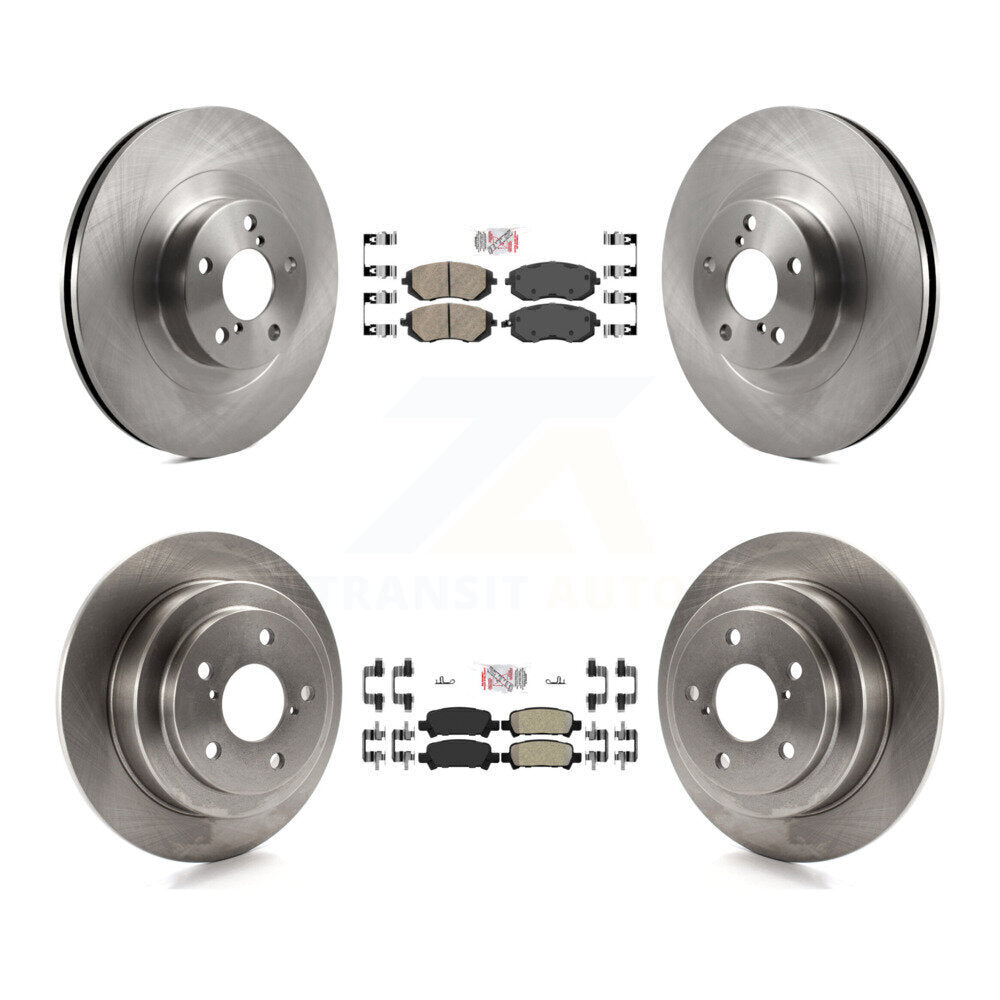Front Ceramic Rear Semi-Metallic Pads And Disc Brake Rotors Kit For 2003 Subaru Forester K8A-103640