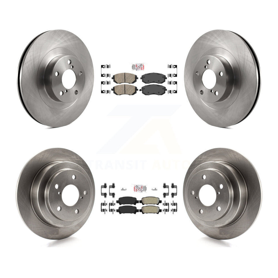 Front Ceramic Rear Semi-Metallic Pads And Disc Brake Rotors Kit For 2003 Subaru Forester K8A-103640