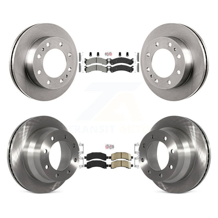Front Semi-Metallic Rear Ceramic Pad And Disc Brake Rotors Kit For Chevrolet Express 4500 K8A-103644