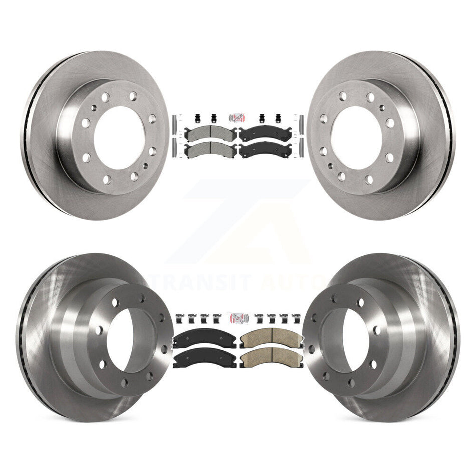Front Semi-Metallic Rear Ceramic Pad Disc Brake Rotors Kit For Chevrolet Express 4500 GMC K8A-103646