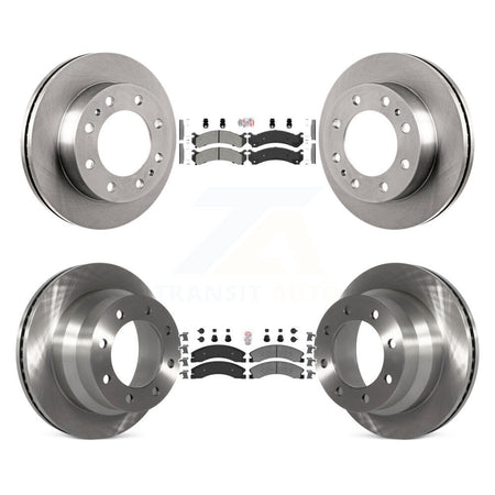 Front Rear Semi-Metallic Pad & Disc Brake Rotor Kit For Chevrolet Express 4500 GMC Savana K8A-103647