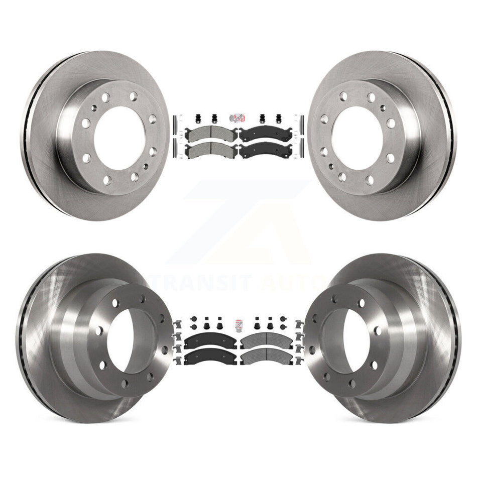 Front Rear Semi-Metallic Pad & Disc Brake Rotor Kit For Chevrolet Express 4500 GMC Savana K8A-103647