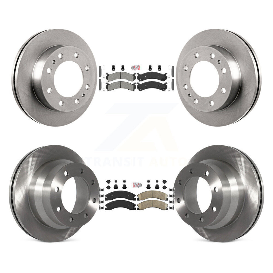 Front Semi-Metallic Rear Ceramic Pad Disc Brake Rotors Kit For Chevrolet Express 4500 GMC K8A-103648