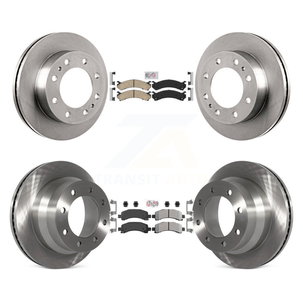 Front Ceramic Rear Semi-Metallic Pad And Disc Brake Rotors Kit For Chevrolet Express 4500 K8A-103650