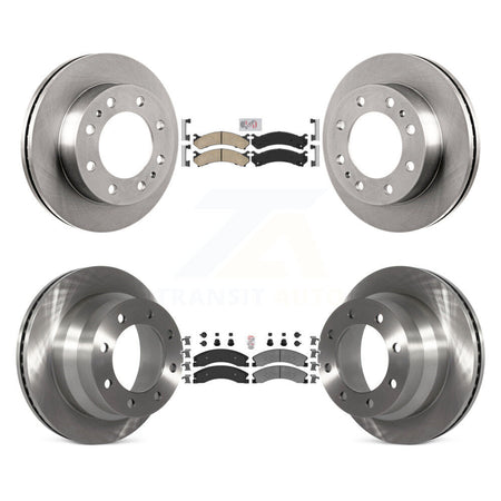 Front Ceramic Rear Semi-Metallic Pad Disc Brake Rotors Kit For Chevrolet Express 4500 GMC K8A-103652