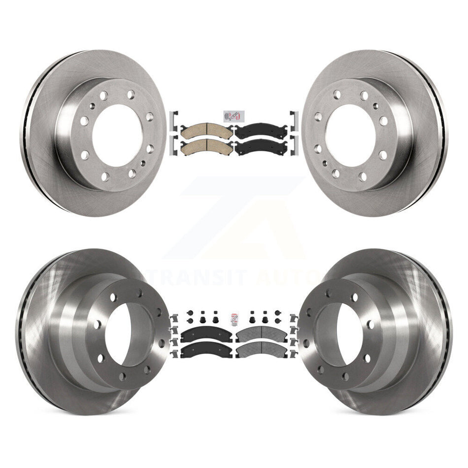 Front Ceramic Rear Semi-Metallic Pad Disc Brake Rotors Kit For Chevrolet Express 4500 GMC K8A-103652