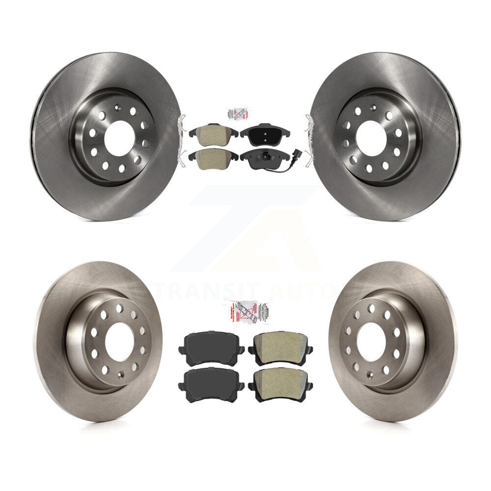 Front Rear Semi-Metallic Pad & Disc Brake Rotor Kit For Volkswagen Tiguan Audi Q3 Quattro K8A-103657