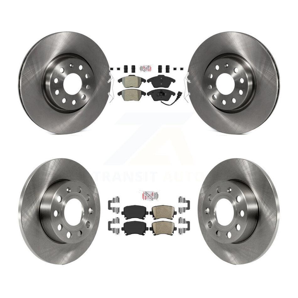 Front Semi-Metallic Rear Ceramic Pad & Disc Brake Rotor Kit For Volkswagen Rabbit Audi A3 K8A-103659