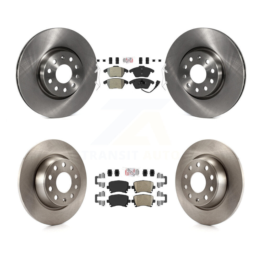 Front Semi-Metallic Rear Ceramic Pad Brake Rotor Kit For Volkswagen CC GTI Passat Audi A3 K8A-103660