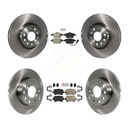 Front Semi-Metallic Rear Ceramic Pad & Disc Brake Rotor Kit For Volkswagen Rabbit Audi A3 K8A-103661