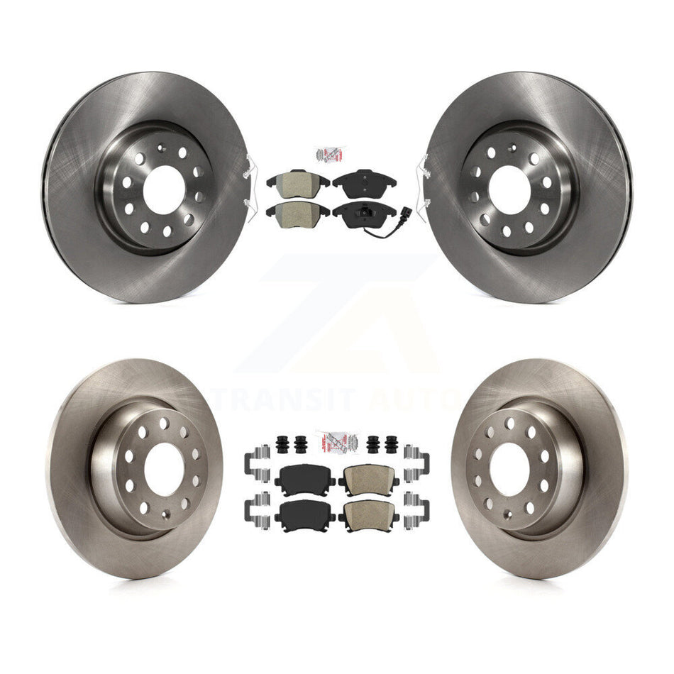 Front Semi-Metallic Rear Ceramic Pad Brake Rotor Kit For Volkswagen CC GTI Passat Audi A3 K8A-103663