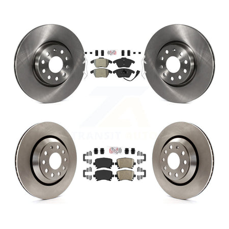 Front Semi-Metallic Rear Ceramic Pads And Disc Brake Rotors Kit For Volkswagen Passat CC K8A-103674