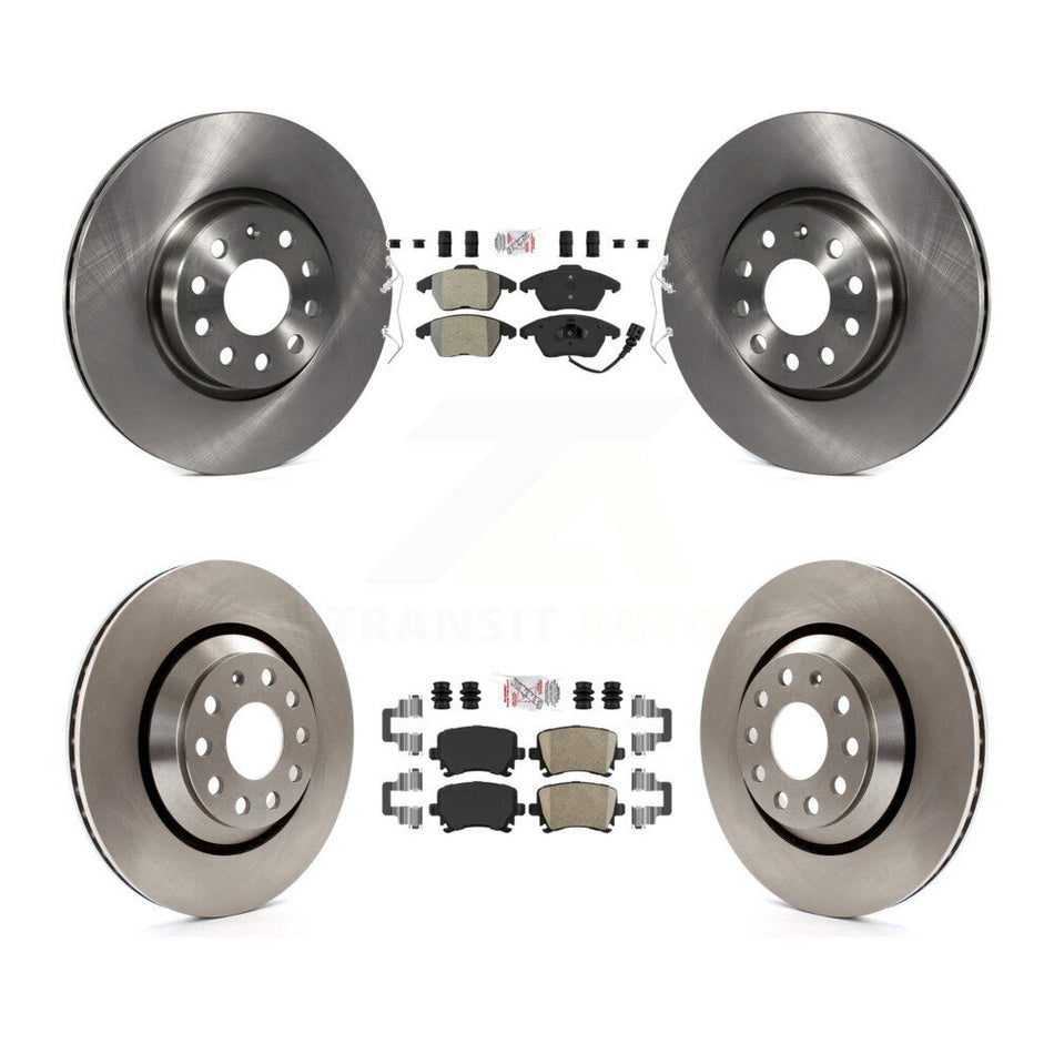 Front Semi-Metallic Rear Ceramic Pads And Disc Brake Rotors Kit For Volkswagen Passat CC K8A-103674