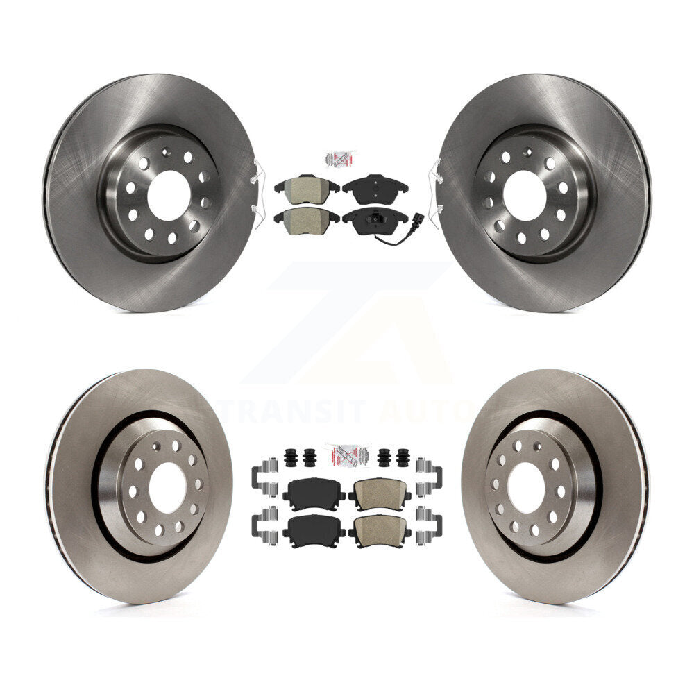 Front Semi-Metallic Rear Ceramic Pads And Disc Brake Rotors Kit For Volkswagen Passat CC K8A-103675