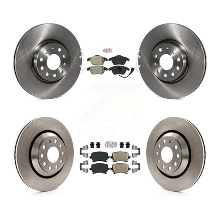 Front Semi-Metallic Rear Ceramic Pads And Disc Brake Rotors Kit For Volkswagen Passat CC K8A-103675