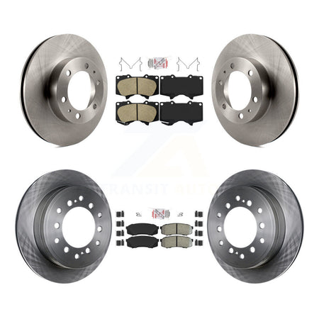 Front Ceramic Rear Semi-Metallic Pad Disc Brake Rotor Kit For 2010-2014 Toyota FJ Cruiser K8A-103683