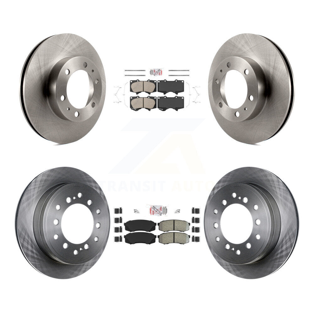 Front Ceramic Rear Semi-Metallic Pad Disc Brake Rotor Kit For 2010-2014 Toyota FJ Cruiser K8A-103685