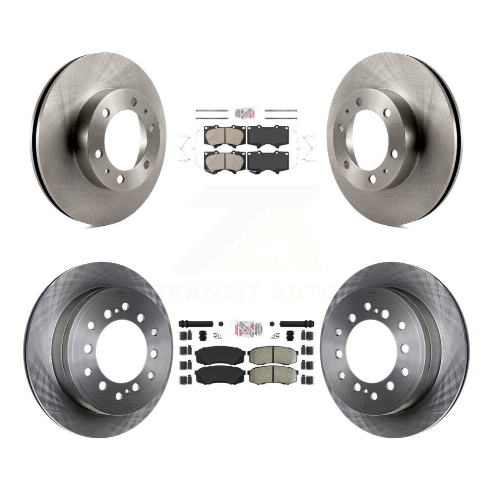 Front Ceramic Rear Semi-Metallic Pad Disc Brake Rotor Kit For 2010-2014 Toyota FJ Cruiser K8A-103686