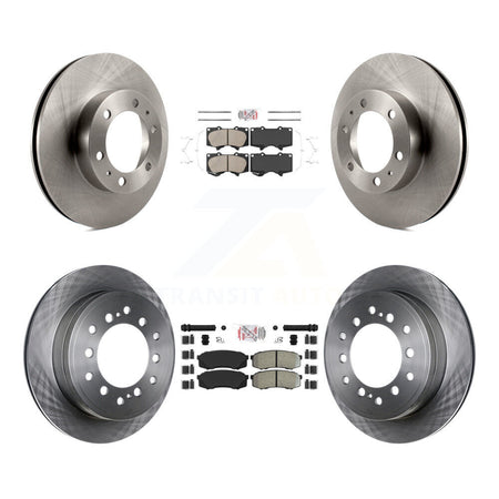 Front Ceramic Rear Semi-Metallic Pad Disc Brake Rotor Kit For 2010-2014 Toyota FJ Cruiser K8A-103686