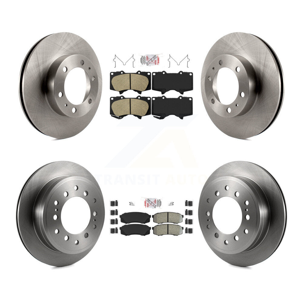 Front Ceramic Rear Semi-Metallic Pad & Disc Brake Rotor Kit For Toyota 4Runner FJ Cruiser K8A-103687